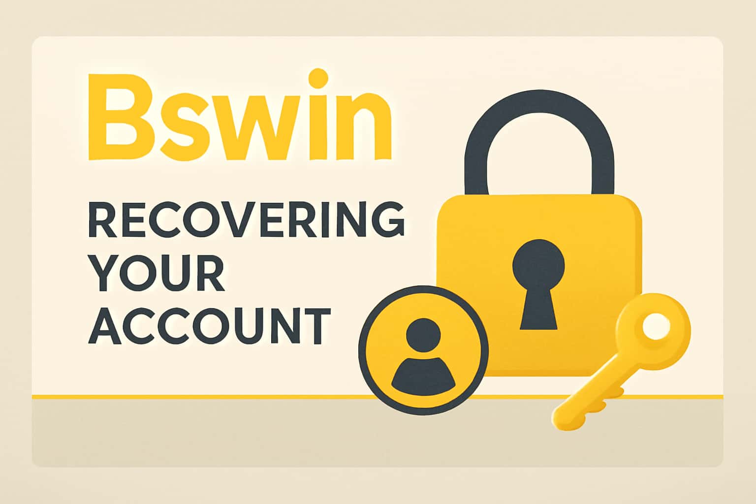 An informative scene illustrating the account recovery process for Bswin.