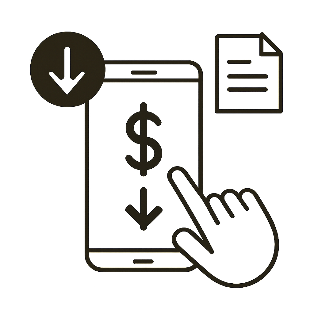 An educational diagram of the Bswin App installation process.