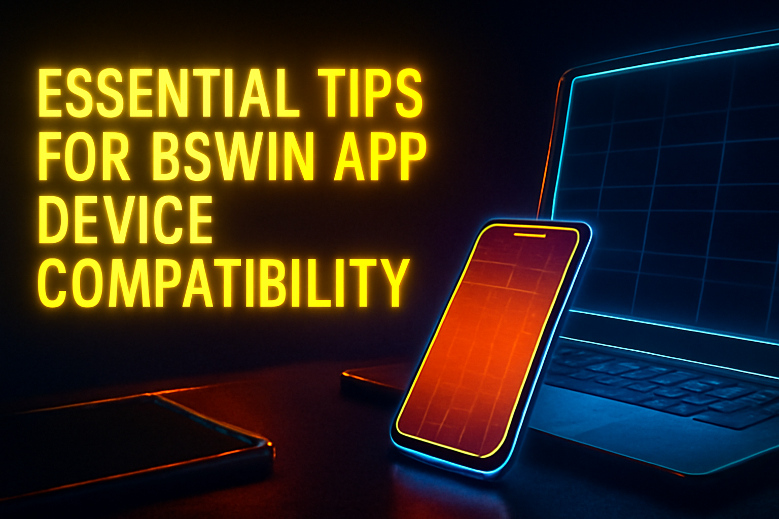 Informational graphic illustrating the download process for the Bswin mobile application.