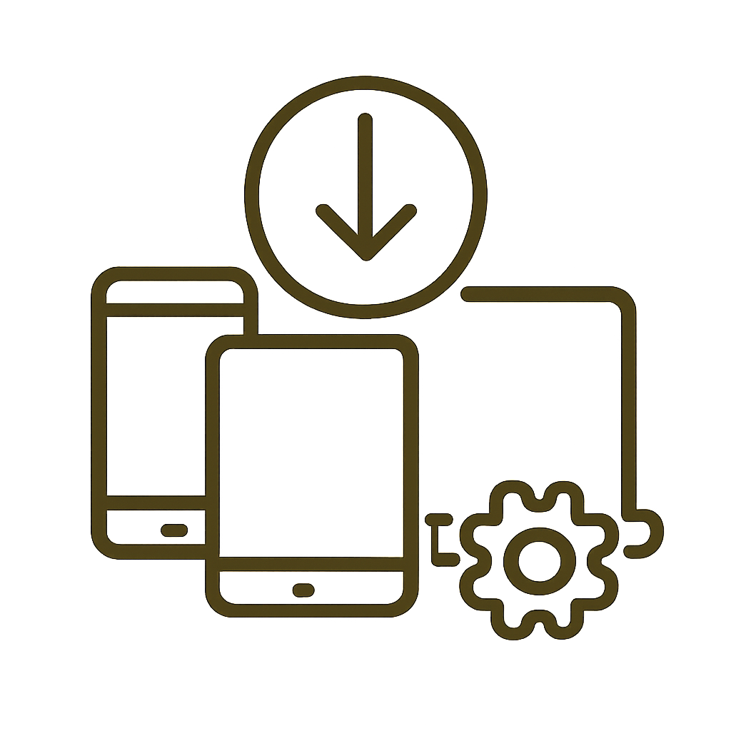 Diagram illustrating privacy settings for the Bswin app.