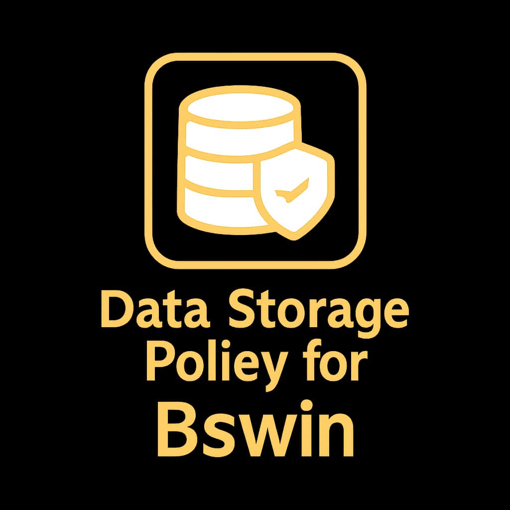Icon representing Data Storage Policy for Bswin in #fcd303.