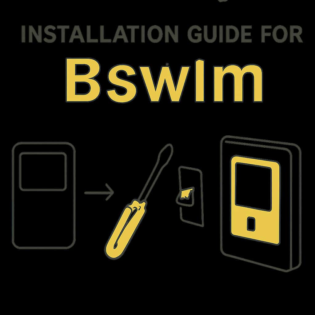 Illustration showing the installation steps for Bswin.