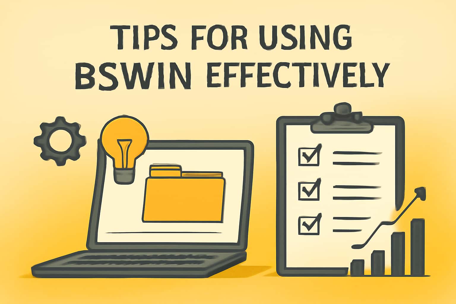 Informative image about using Bswin effectively with the text 'Bswin' prominently displayed.