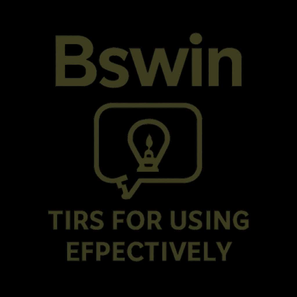 Minimal icon representing guidance on using Bswin effectively.