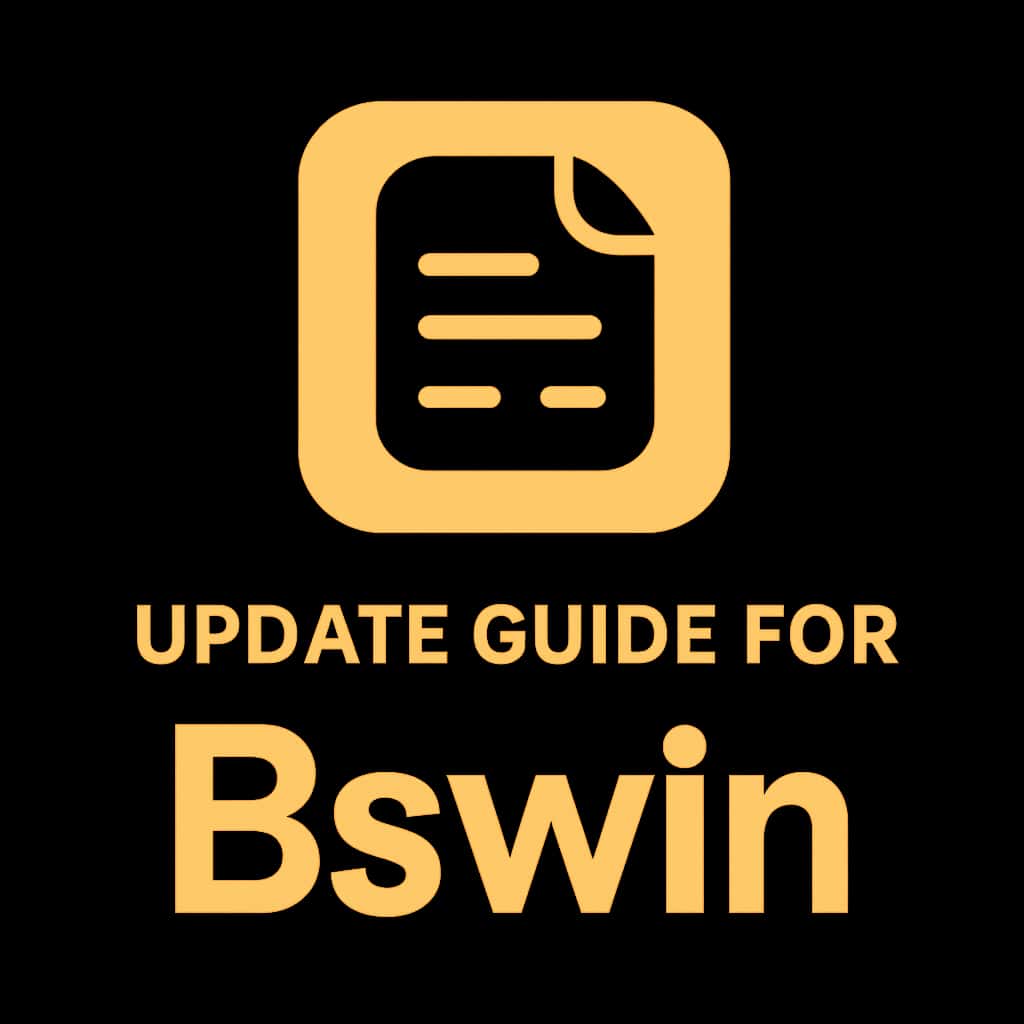 A badge design for Update Guide for Bswin.
