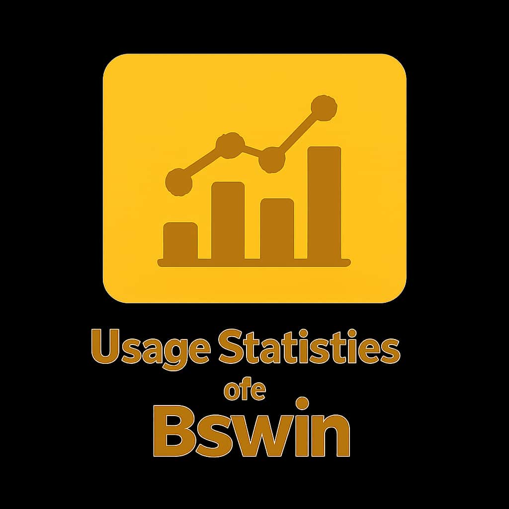 An icon depicting Bswin usage statistics in a clean design.