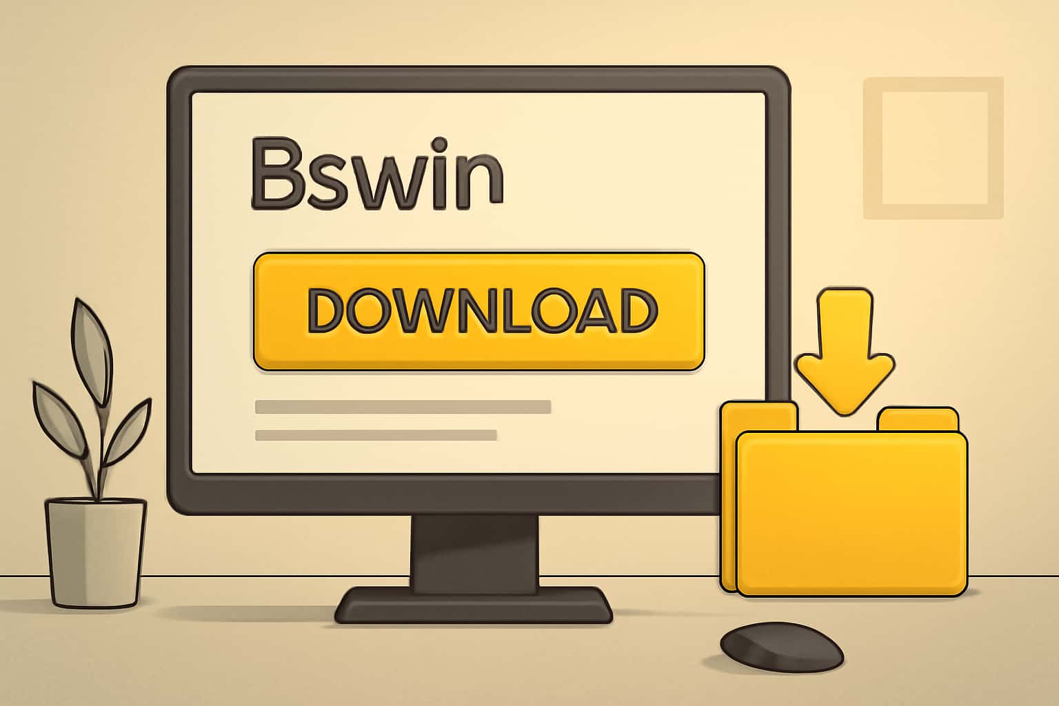 Informational scene about Bswin Download with clear identification.