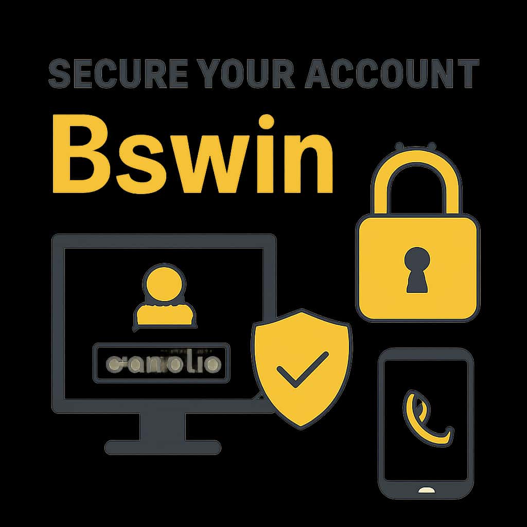 Diagram of steps to secure a Bswin account.