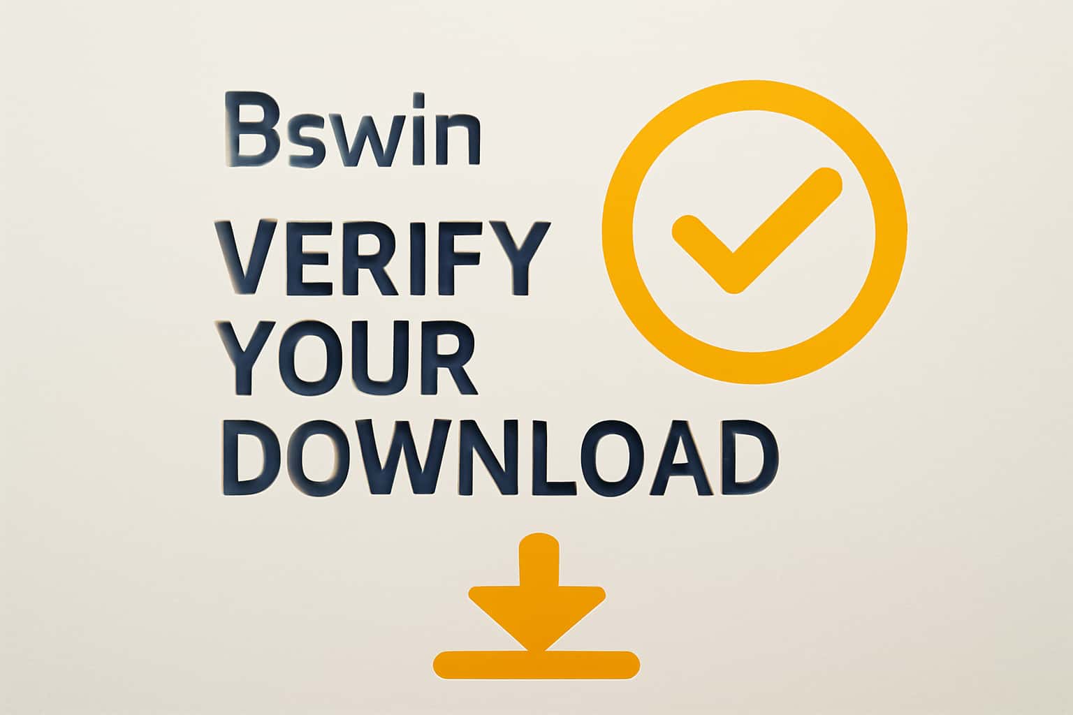 An informative scene illustrating the verification process for Bswin download.
